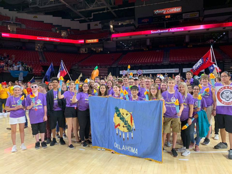 A large group of Oklahoma students at the national contest