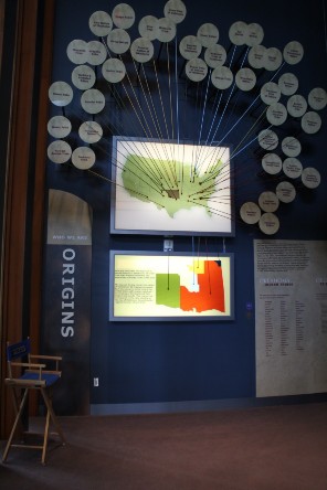 A large sign showing the native lands of tribal nations in Oklahoma